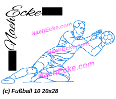 Stickdatei Fußball 10 20x28 / 20x30 / 18x30