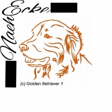 Stickdatei Golden Retriever Nr. 1 10x10 <br />