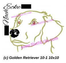 Stickdatei Golden Retriever 10-1 10x10