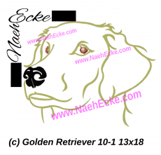 Stickdatei Golden Retriever 10-1 13x18 / 14x20