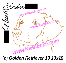 Stickdatei Golden Retriever 10 13x18