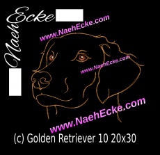 Stickdatei Golden Retriever 10 20x30