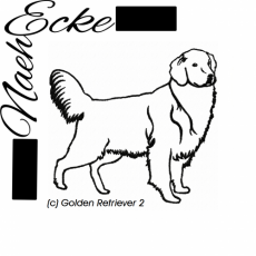 Stickdatei Golden Retriever Nr. 2 13x18 <br />