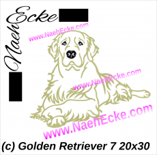 Stickdatei Golden Retriever 7 20 x 30 / 20 x 28