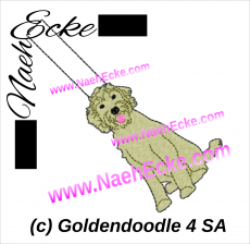 Stickdatei Goldendoodle 4 10x10 Schlüsselanhänger ITH