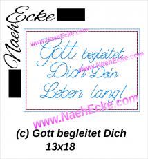 Stickdatei Gott begleitet Dich 13x18 ITH