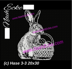 Stickdatei Hase Nr. 03-3 20x30 / 20x20 / 20x28