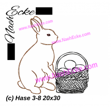 Stickdatei Hase Nr. 03-8 20x30 / 20x20 / 20x28