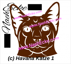 Stickdatei Havana Katze 1 10x10