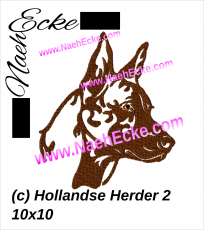 Stickdatei Holländischer Schäferhund 2 10x10