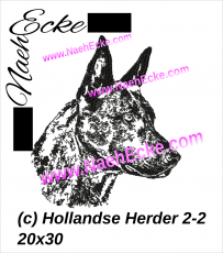 Stickdatei Holländischer Schäferhund 2-2 20x30