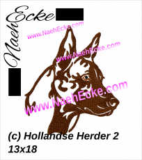 Stickdatei Holländischer Schäferhund 2 13x18