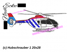 Stickdatei Hubschrauber 1 20x28 / 18x30