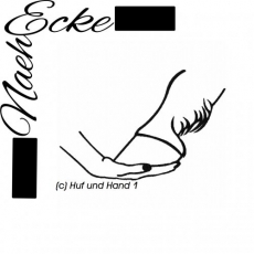 Stickdatei Huf und Hand 1 10x10 <br />