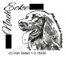 Stickdatei Irish Setter Nr. 1-3 18x30 quer Scrib-Art