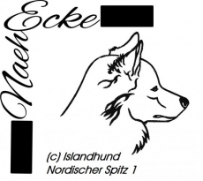 Stickdatei Islandhund Nordischer Spitz 1 10x10 <br />