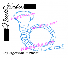 Stickdatei Jagdhorn 1 20x30 / 20x28