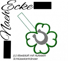 Stickdatei Kleeblatt und Hufeisen Nr. 2 10x10 <br />