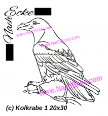 Stickdatei Kolkrabe 1 20x30 / 20x20 / 20x28