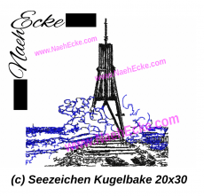 Stickdatei Seezeichen Kugelbake 20x20 / 20x28 / 20x30 Scrib-Art