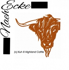 Stickdatei Kuh 8 Highland Cattle 10x10 <br />