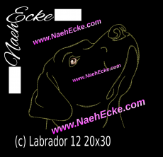 Stickdatei Labrador Nr. 12 20x30