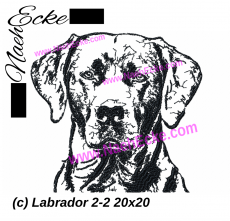 Stickdatei Labrador Nr. 2-2 20x20