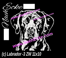 Stickdatei Labrador Nr. 2-3 11x10 für 13x18