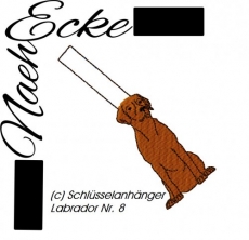 Stickdatei Labrador Nr. 8 ITH Schlüsselanhänger <br />