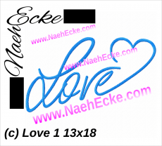 Stickdatei Love 13x18