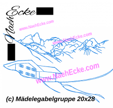 Stickdatei Trettachspitze, Mädelegabel, Hochfrottspitze von Einödsbach / Mädelegabelgruppe 20x28 / 18x30