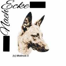 Stickdatei Malinois Nr. 5 PHOTOstitch 13x18 <br />