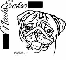 PLOTTERdatei Mops Nr. 11 SVG / EPS <br />