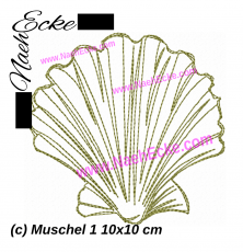 Stickdatei Muschel 1 10x10