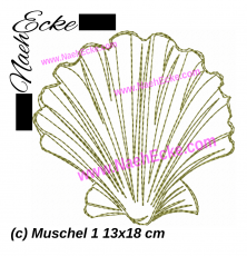 Stickdatei Muschel 1 13x18 / 14x20