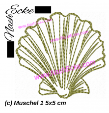 Stickdatei Muschel 1 Mini 5x5 cm