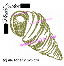 Stickdatei Muschel 2 Mini 5x5 cm