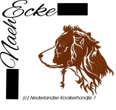 Stickdatei Nederlandse Kooikerhondje Nr. 1 10x10 <br />