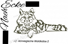 PLOTTERdatei Norwegische Waldkatze Nr. 2 SVG / EPS <br />