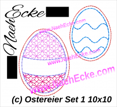 Stickdatei Osterei 1 Set 10x10 ITH