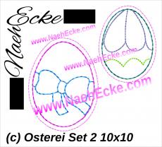 Stickdatei Osterei 2 Set 10x10 ITH