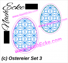 Stickdatei Osterei 3 Set 10x10 ITH