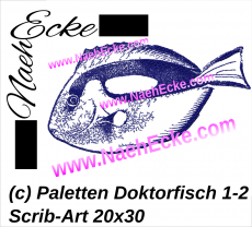 Stickdatei Paletten Doktorfisch 1-2 Scrib-Art 20x30