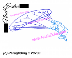 Stickdatei Paragliding 1 20x30 / 20x36