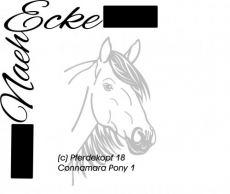 Datei Pferdekopf Nr. 18 Connemara Pony SVG / EPS <br />