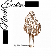 Stickdatei Pilze 07 (Morchel) Doodle 10x10