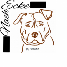 Stickdatei Pitbull Nr. 2 13x18 <br />