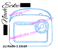 Stickdatei Radio 1 13x18 / 14x20