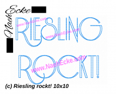 Stickdatei Riesling rockt! 10x10