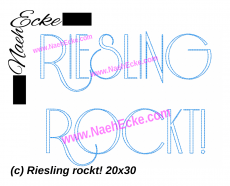 Stickdatei Riesling rockt! 20x30 / 20x28